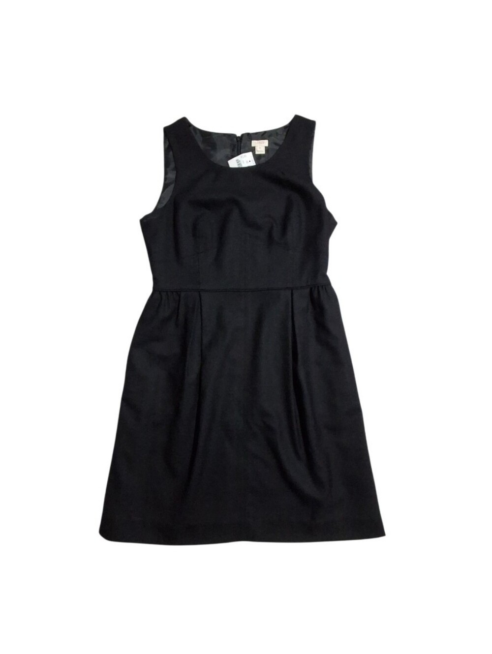 J. Crew Size 10 Sleeveless Pleated Wool Blend Lined Dress City Office Chic